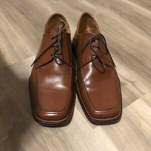 Vero Cuoio Men's Leather Lace Up Tan Shoes Size 10